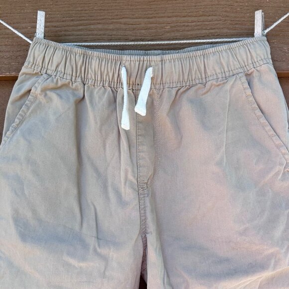 Boys Khaki Elastic Waist Twill Shorts With Drawstring & Pockets Size 16 - Picture 4 of 7